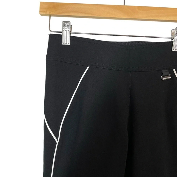 NWT Peter Nygard Slims Leggings in Black with White Trim Size S - Picture 5 of 13